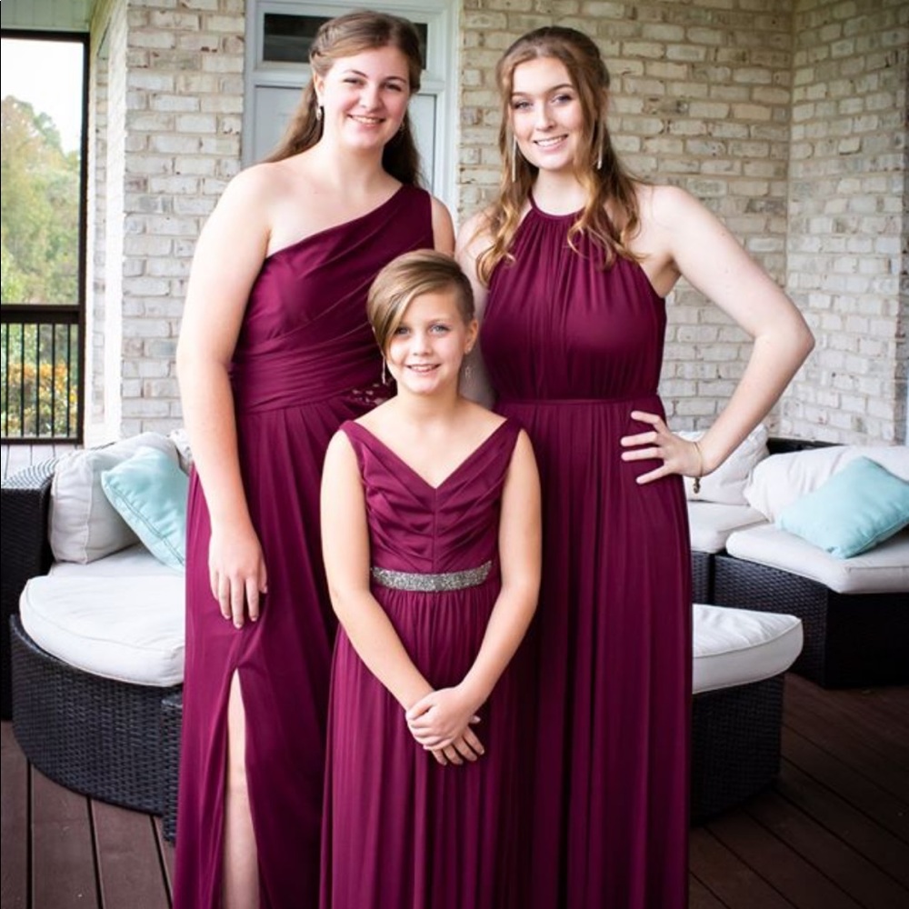 David’s Bridal bridesmaid dress (wine) size 12